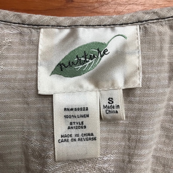 Nurture Beige Gray Linen Dress, EUC, S - Picture 4 of 14